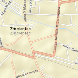 Złocieniec Street Map