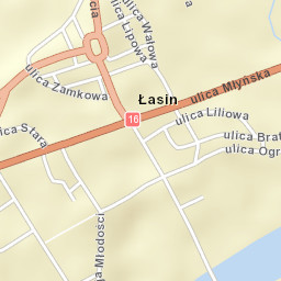 Łasin Street Map