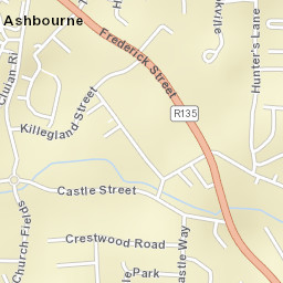Ashbourne Street Map