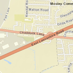 East Lancashire Road, Astley M28, UK Street Map
