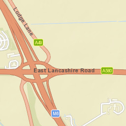 M6, Newton-le-Willows, Merseyside WA12, UK Street Map