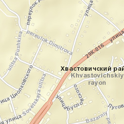 Khvastovichi Street Map