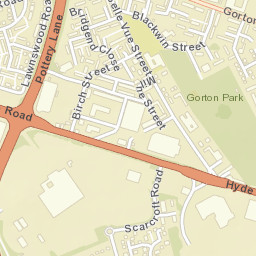 West Gorton, after Hyde Road/Pottery Lane Street Map