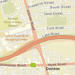 Denton Street Map