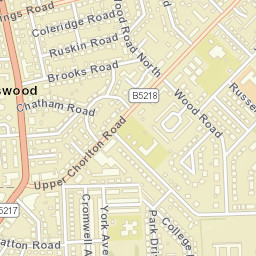 17 Ruskin Road, Stretford, Manchester M16 Street Map