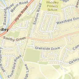 166 Hyde Road, Woodley, Stockport, Greater Manchester SK6 1NL Street Map