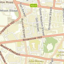 131 Mount Pleasant, Liverpool, Merseyside L3, UK Street Map