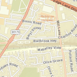 96 Edge Lane Drive, Liverpool, Merseyside L13, UK Street Map