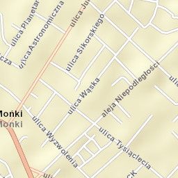 Mońki Street Map