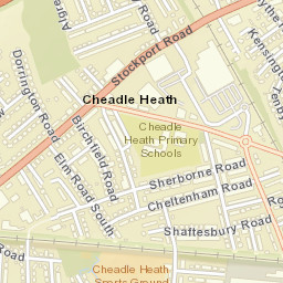 Cheadle Heath Street Map
