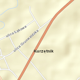 Kurzętnik Street Map