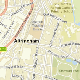 Altrincham Street Map
