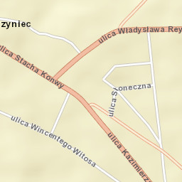Myszyniec Street Map