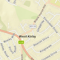 4 Monk's Way, West Kirby, Wirral, Merseyside Street Map