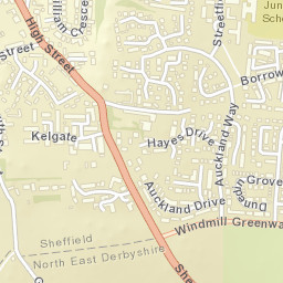 88 Gashouse Lane, Eckington, Derbyshire Street Map