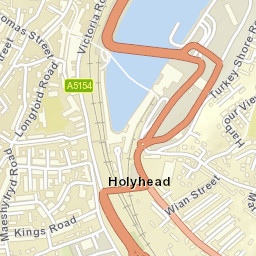 Holyhead Street Map