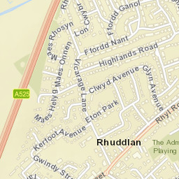 Rhuddlan Street Map