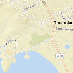 Lon Isallt, Trearddur Bay, Isle of Anglesey Street Map