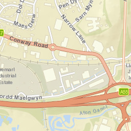 Ffordd Maelgwyn, Llandudno Junction, Conwy Street Map