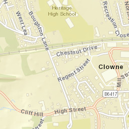 Clowne Street Map