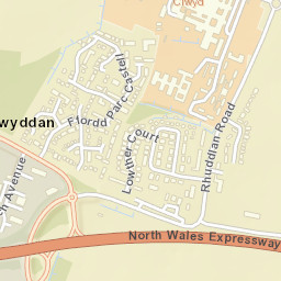 Bodelwyddan Street Map