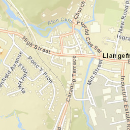 Llangefni Street Map