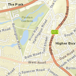 6 The Square, Buxton, Derbyshire County Street Map