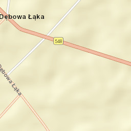 Dębowa Łąka Street Map
