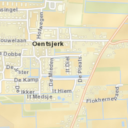 Oentsjerk Street Map