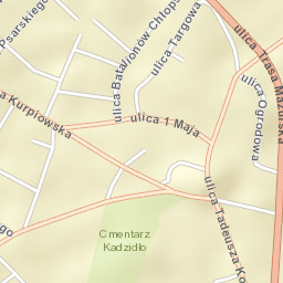 Kadzidło Street Map