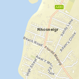 A4080, Rhosneigr, Isle Of Anglesey LL64, UK Street Map