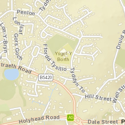 Menai Bridge Street Map