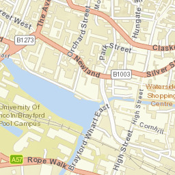 Lincoln, uk Street Map