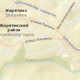Zhiryatino Street Map