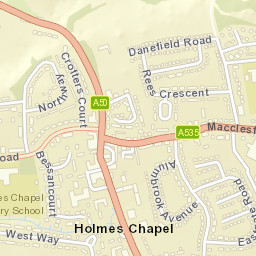 Holmes Chapel Street Map