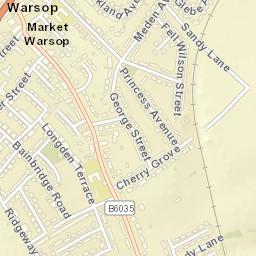 Market Warsop Street Map