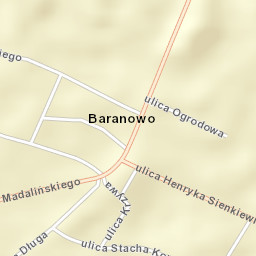 Baranowo Street Map