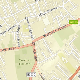 Mansfield Woodhouse Street Map