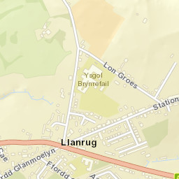 Llanrug Street Map