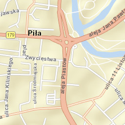 Piła Street Map
