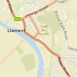 B5106, Llanrwst, Conwy LL26, UK Street Map