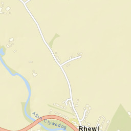 A525, Ruthin, Denbighshire LL15, UK Street Map