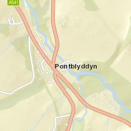 A5104, Mold, Flintshire CH7, UK Street Map