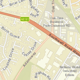 86 Lindhurst Lane, Mansfield, Nottinghamshire Street Map