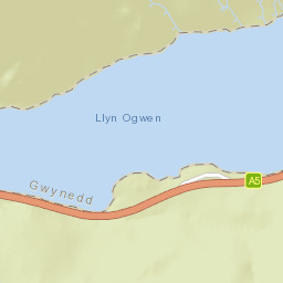 A5, Snowdonia National Park, Bangor, Conwy LL57, UK Street Map
