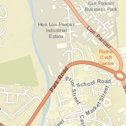 18 Park Road, Ruthin, Denbighshire LL15, UK Street Map