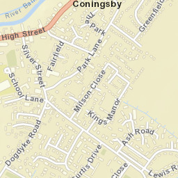 16-26 Silver Street, Coningsby, Lincolnshire Street Map
