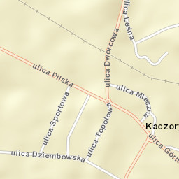 Kaczory Street Map