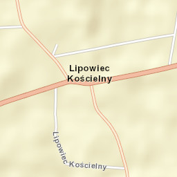 Lipowiec Kościelny Street Map