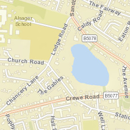 111 Sandbach Road North, Alsager, Stoke-on-Trent Street Map